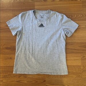 Adidas Logo Regular Fit Grey T-shirt